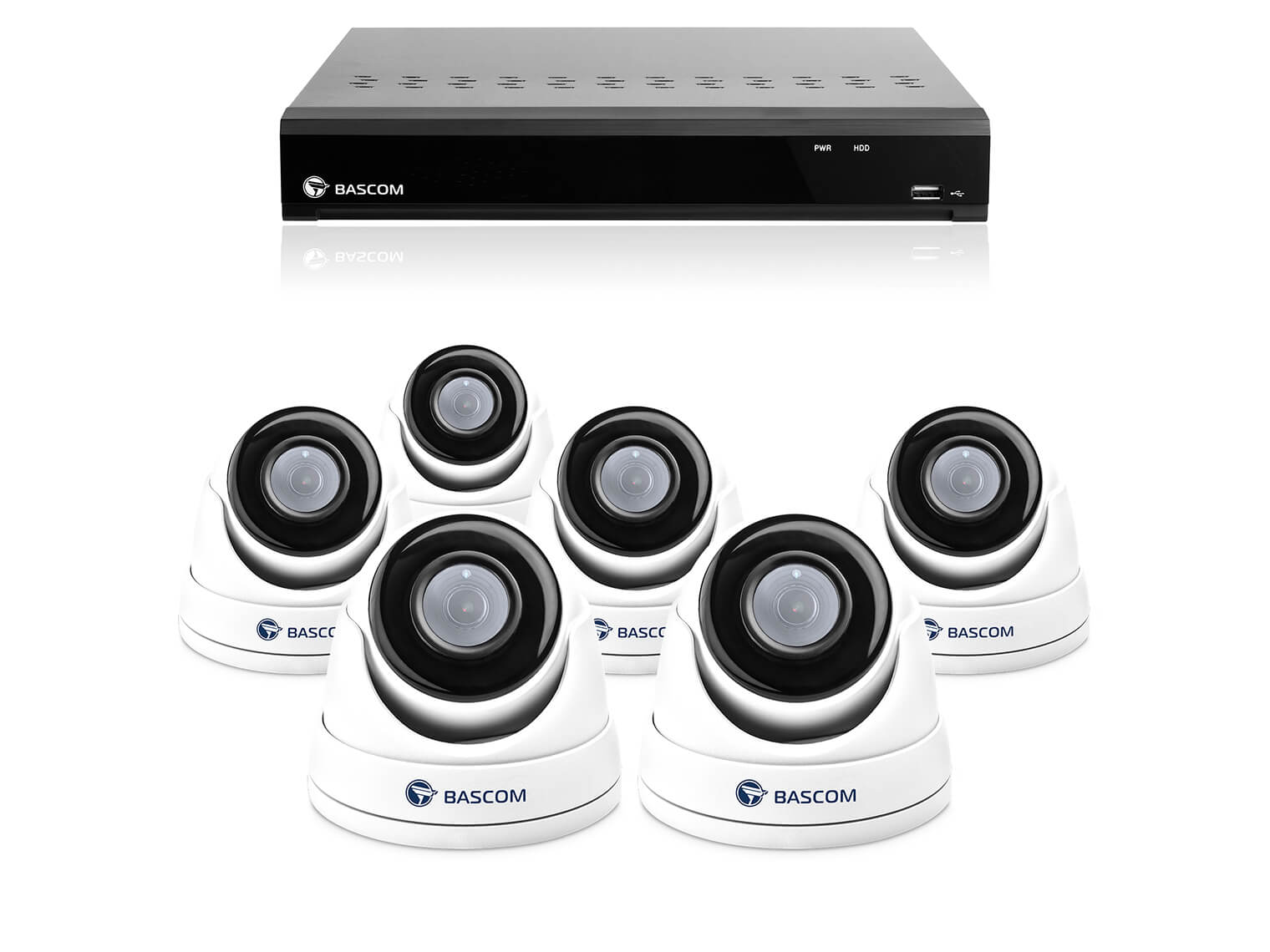 Trådløst 6-dome-system