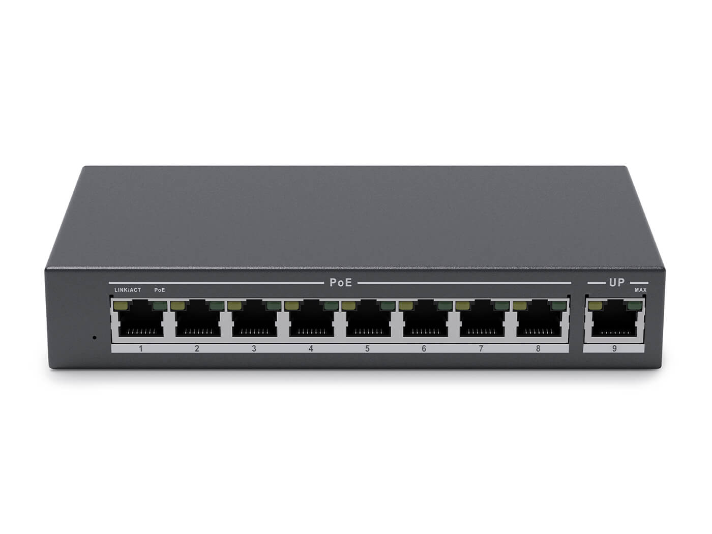 8-kanals PoE-switch