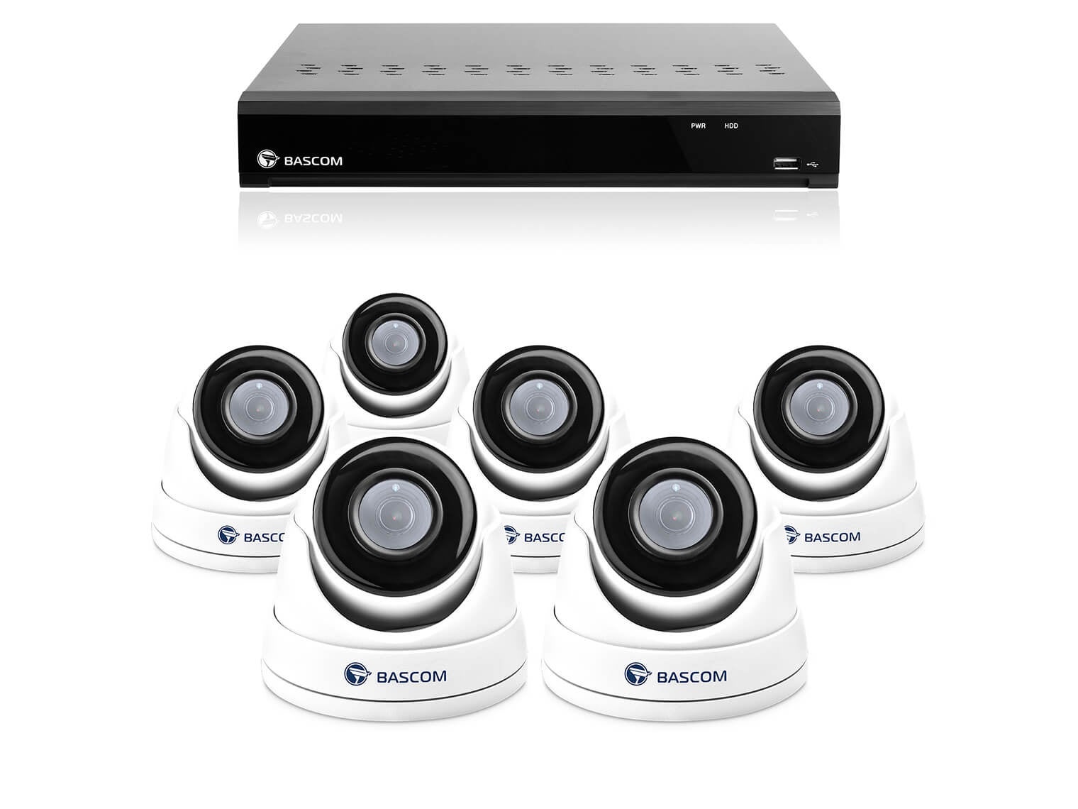 Trådløst 6-dome-system